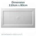 TEUCO-RECEVEUR DE DOUCHE PAPER 110cmx80cm EN DURALIGHT BLANC-950A